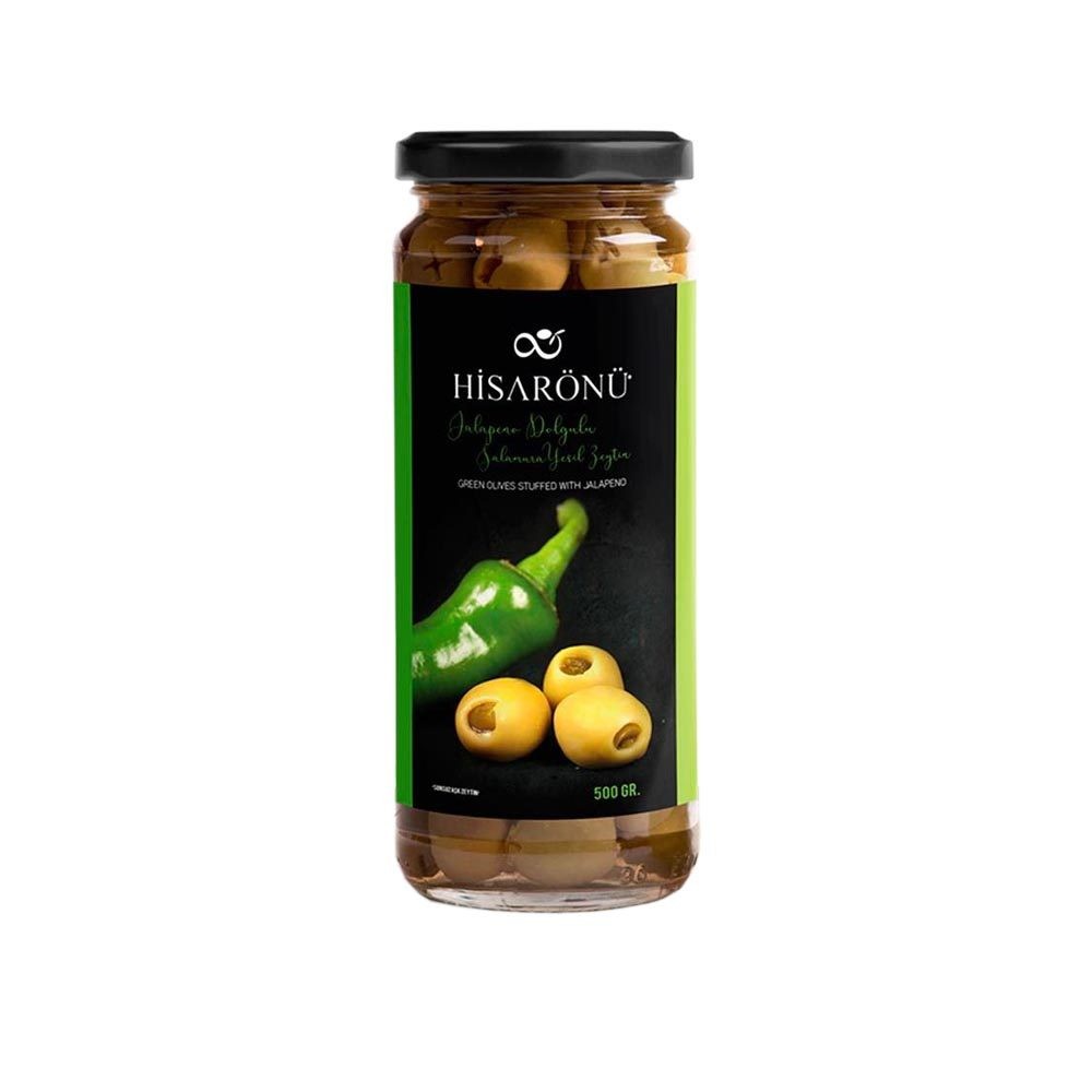 Hisarönü Jalapeno Dolgulu Yeşil Zeytin 490 Gr 3