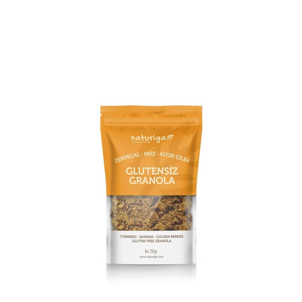 Naturiga Zerdeçal - Muz - Altın Çilek Glutensiz Granola 250 Gr 5