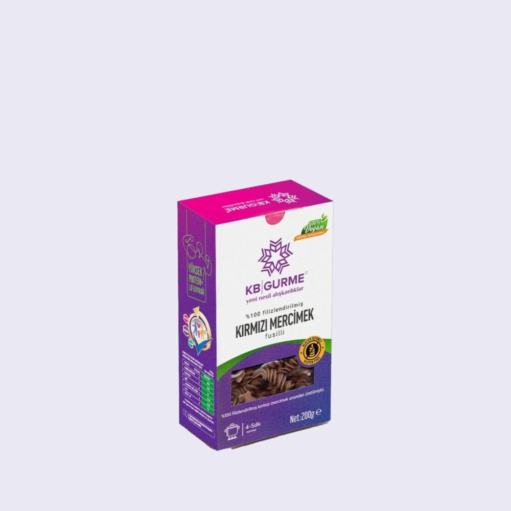 KB Gurme Filizlendirilmiş Kırmızı Mercimek Fusilli 200 Gr 5