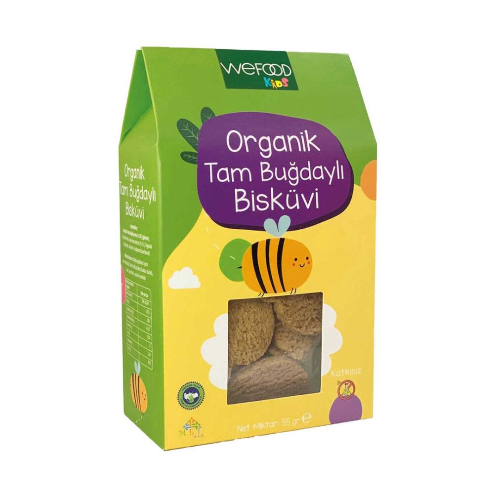 Wefood Kids Organik Tam Buğdaylı Bisküvi 55 Gr 5