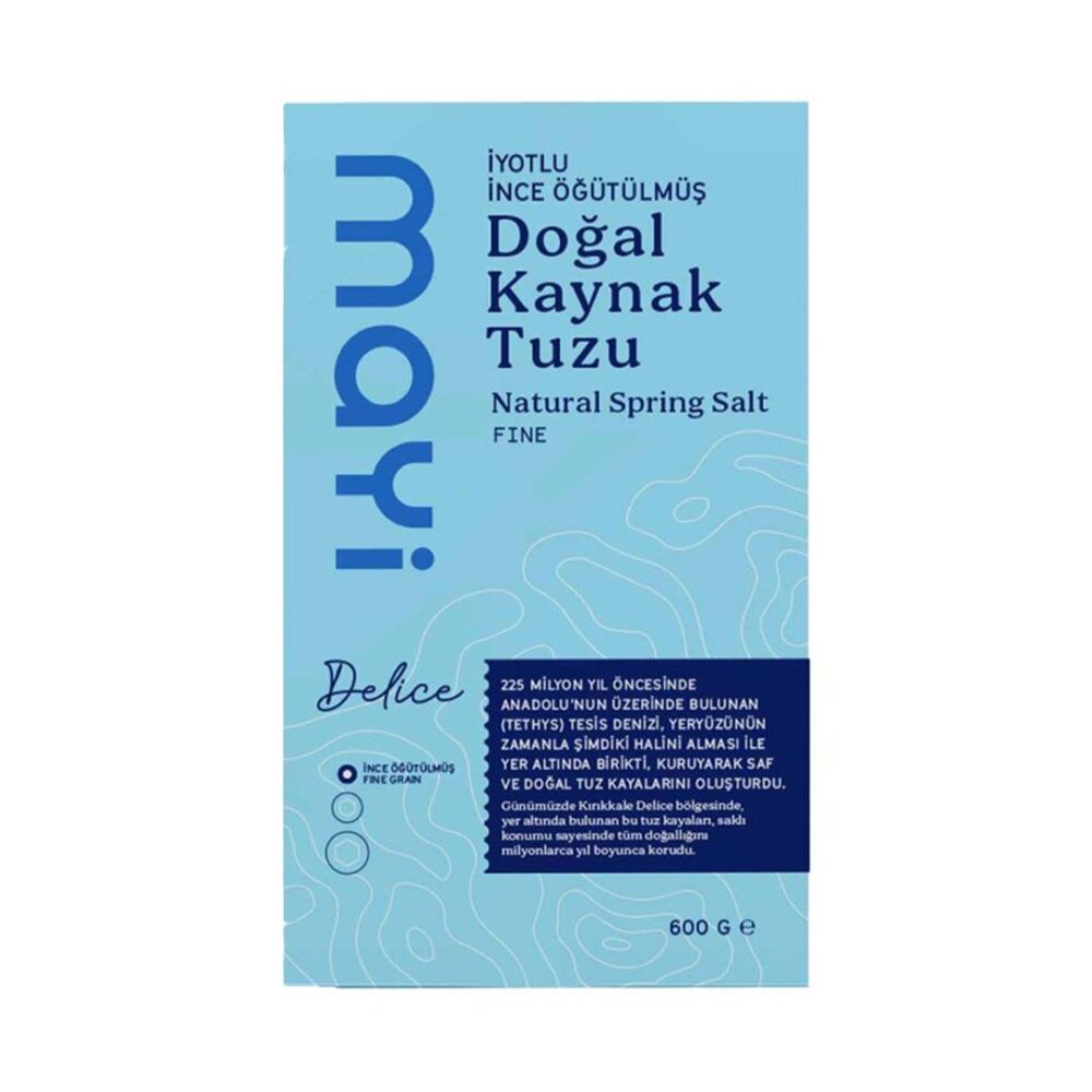 Mayi Tuz İyotlu İnce Öğütülmüş Doğal Kaynak Tuzu 600 Gr 5