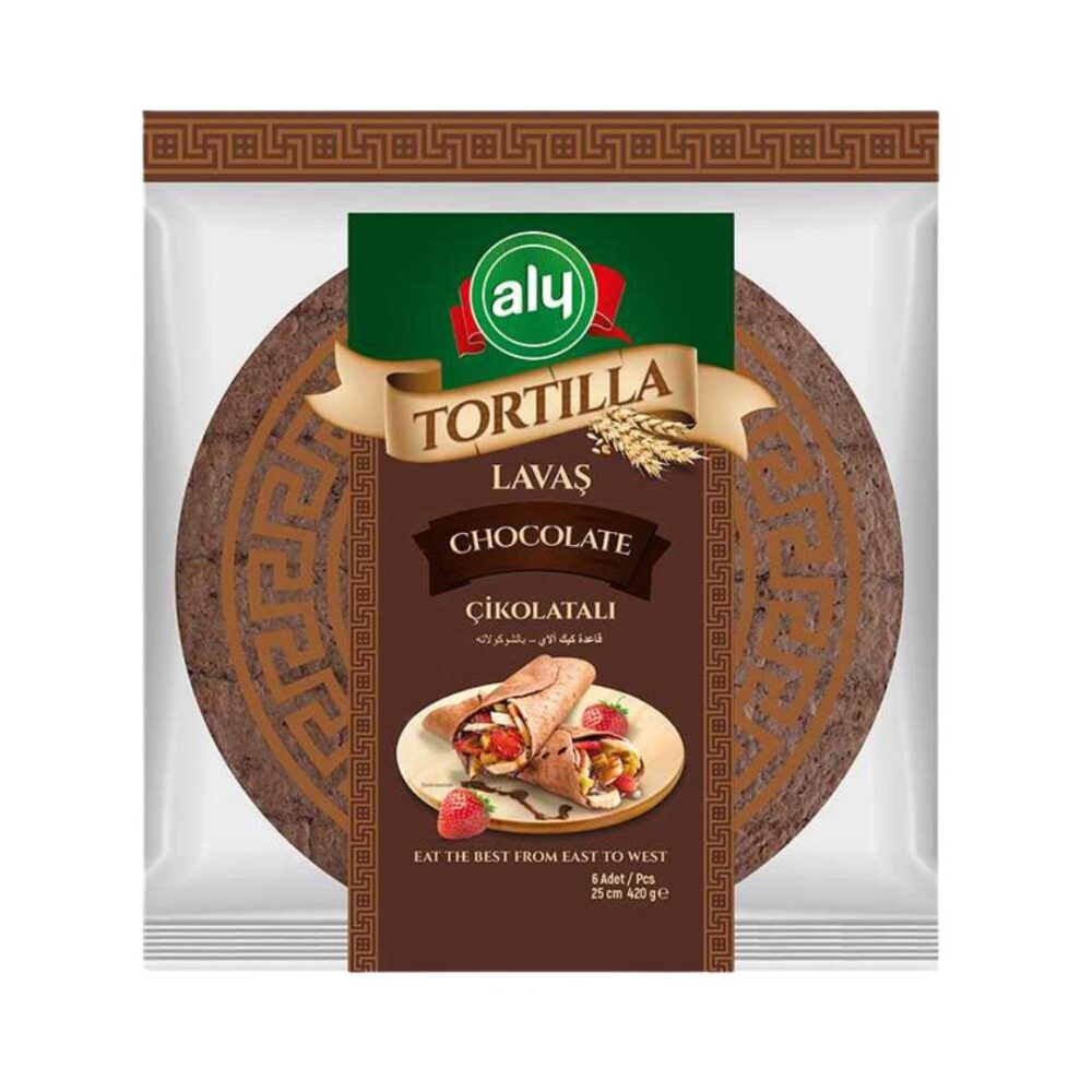 Aly Tortilla Lavaş Çikolatalı 25 Cm 6'lı 420 Gr