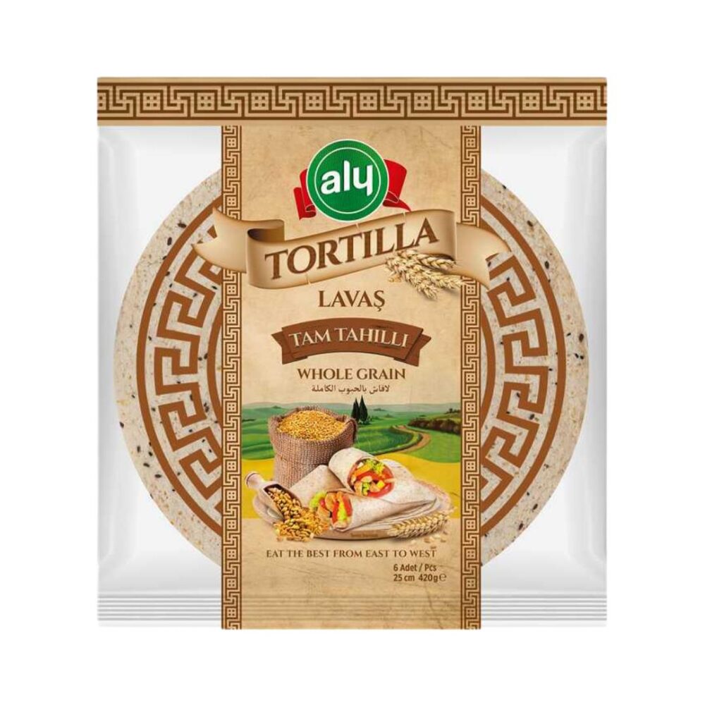 Aly Tortilla Lavaş Tam Tahıllı 25 Cm 6'lı 420 Gr